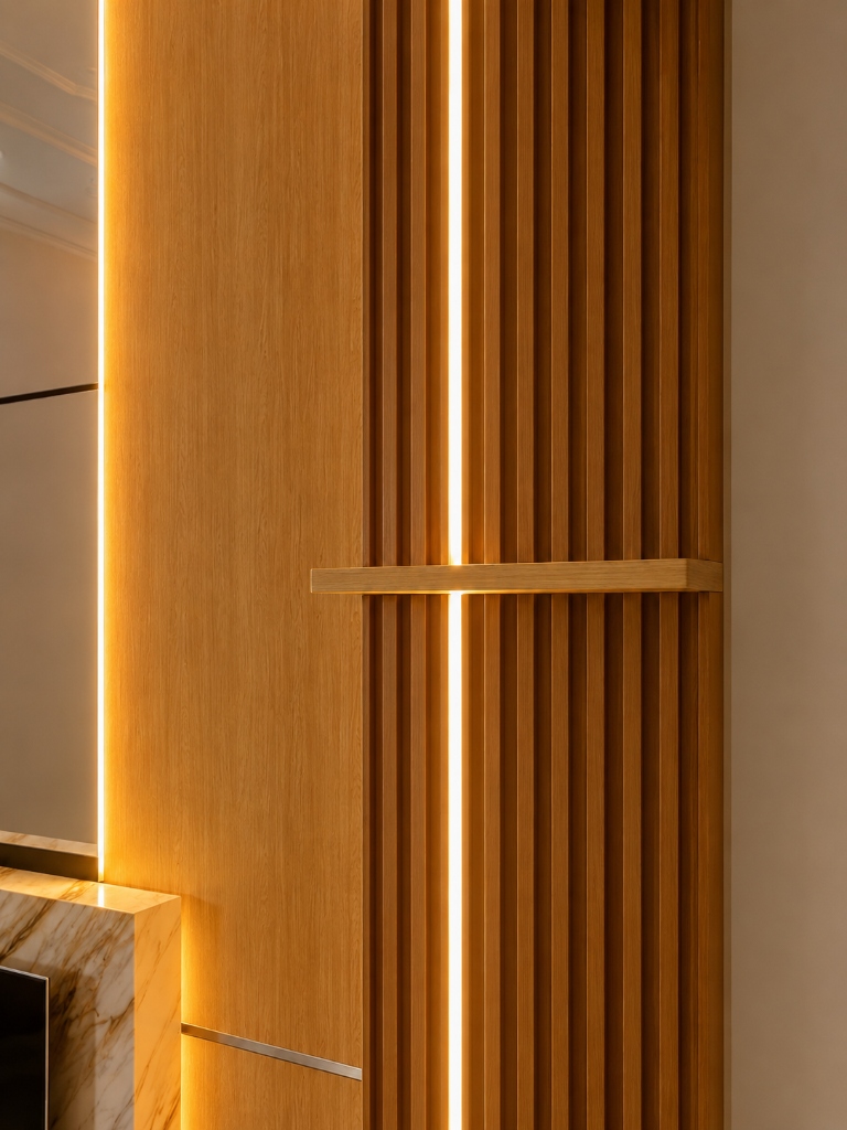 Interior — Wood Slat Panel
